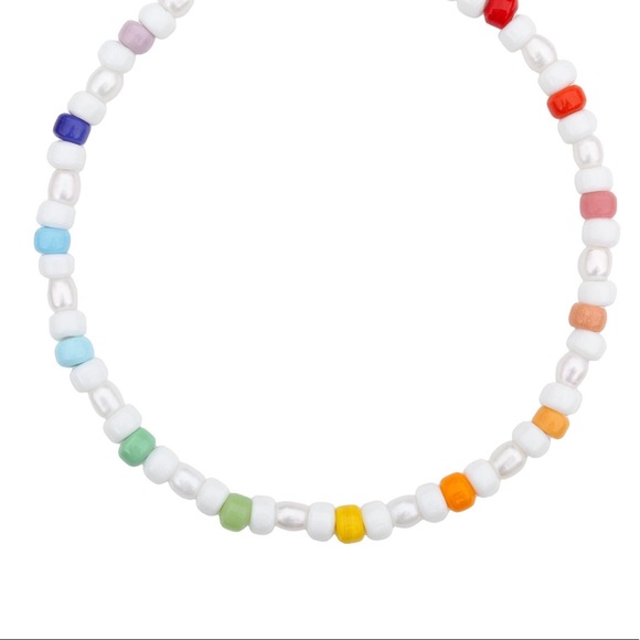 Large Genuine Freshwater Pearl Colorful Beaded Rainbow Choker Necklace - Picture 4 of 8